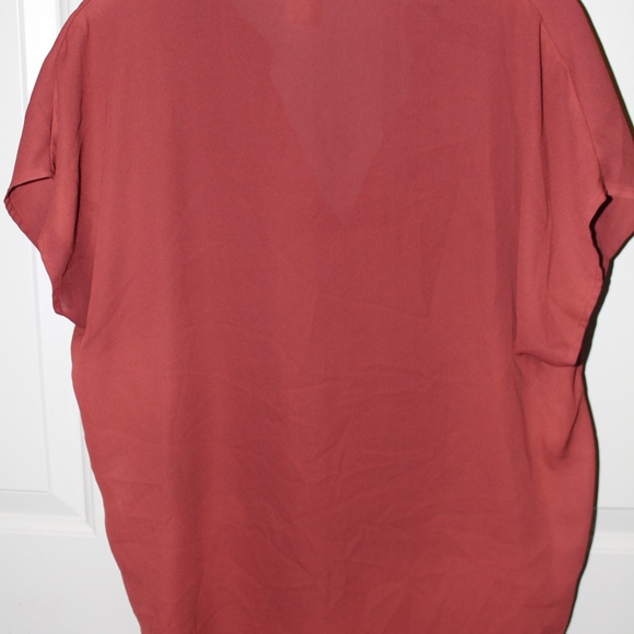 Forever21 Burnt Orange Shirt Women’s Medium - Picture 2 of 3